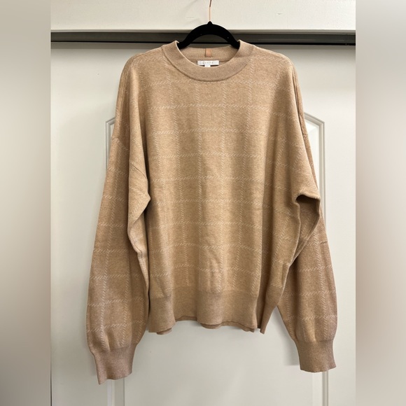 NIB Lunya Cozy Cotton Silk Windowpane Sweater - Picture 7 of 14